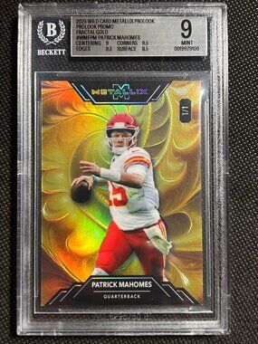 2025 Wild Card Metallix Patrick Mahomes Gold 1/1 BGS 9 MINT Kansas City Chiefs